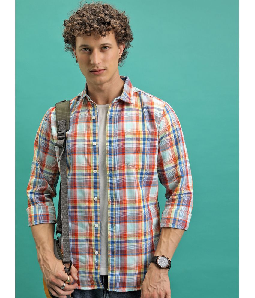     			Ketch Cotton Blend Slim Fit Checks Full Sleeves Men's Casual Shirt - Multi ( Pack of 1 )
