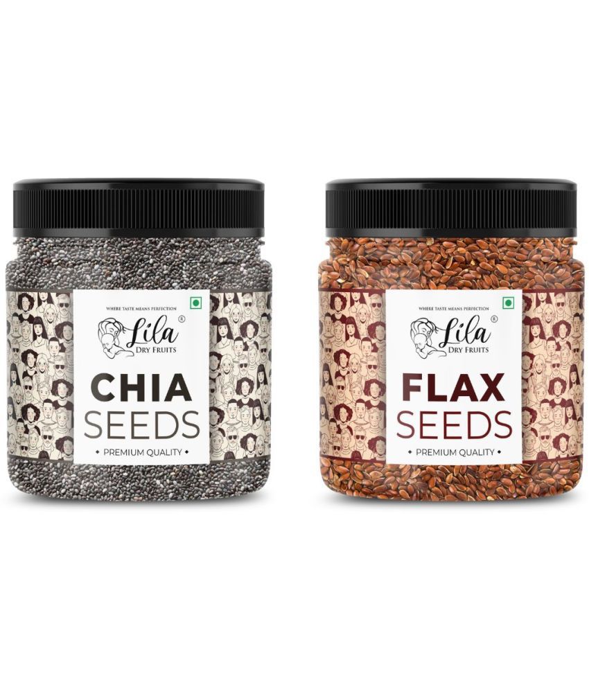    			Lila Dry Fruits Mixed Seeds(Chia Flax) 250 gm Each Jar(Pack of 2)