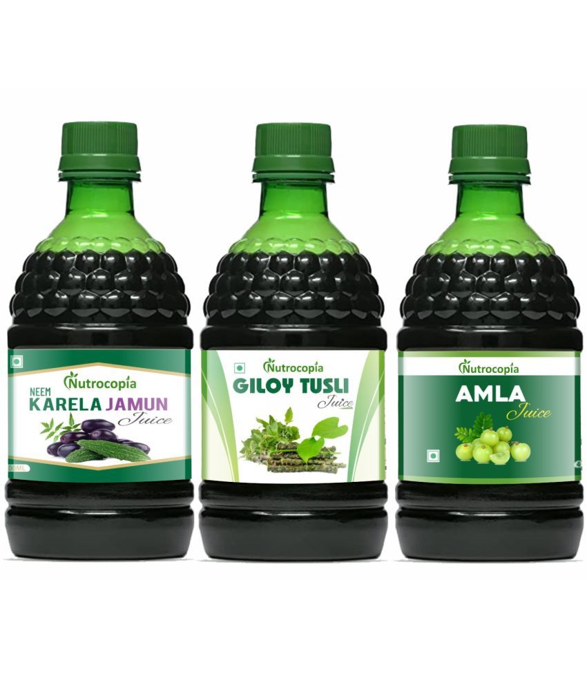     			NUTROCOPIA  Neem, Giloy & Amla  Vegetable Juice 1200 ml Pack of 3