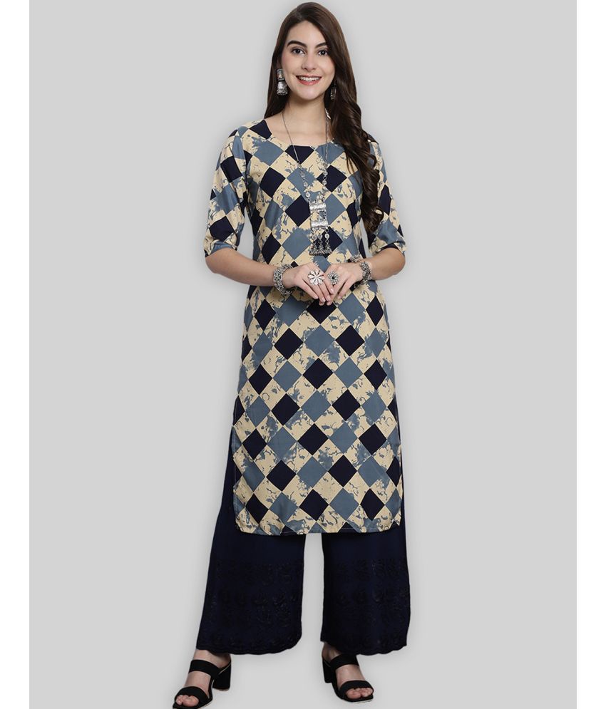     			7Threads Crepe Printed Straight Women's Kurti - Multicolor ( Pack of 1 )