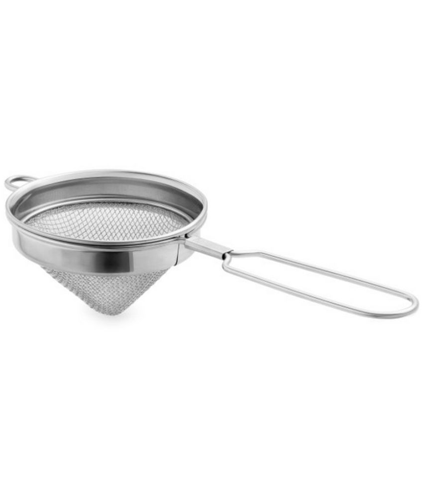     			Green Tales Silver Steel Strainer ( Pack of 1 )