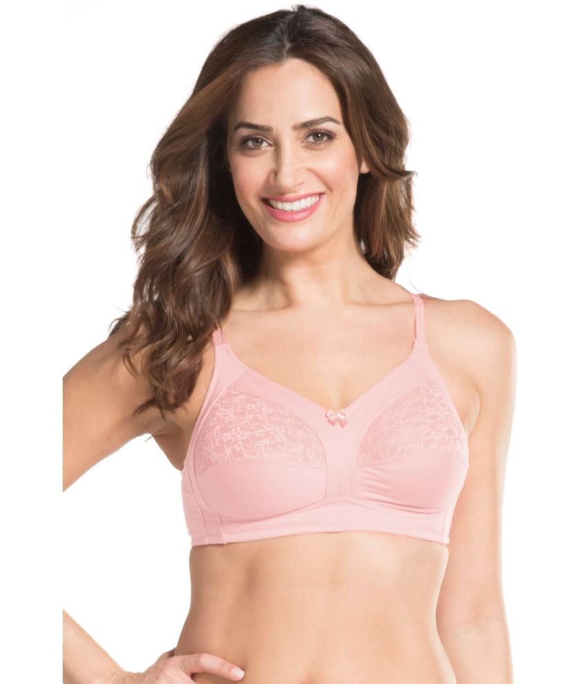     			Jockey ES14 Wirefree Non Padded Super Combed Cotton Elastane Full Coverage Plus Size Bra-Candy Pink