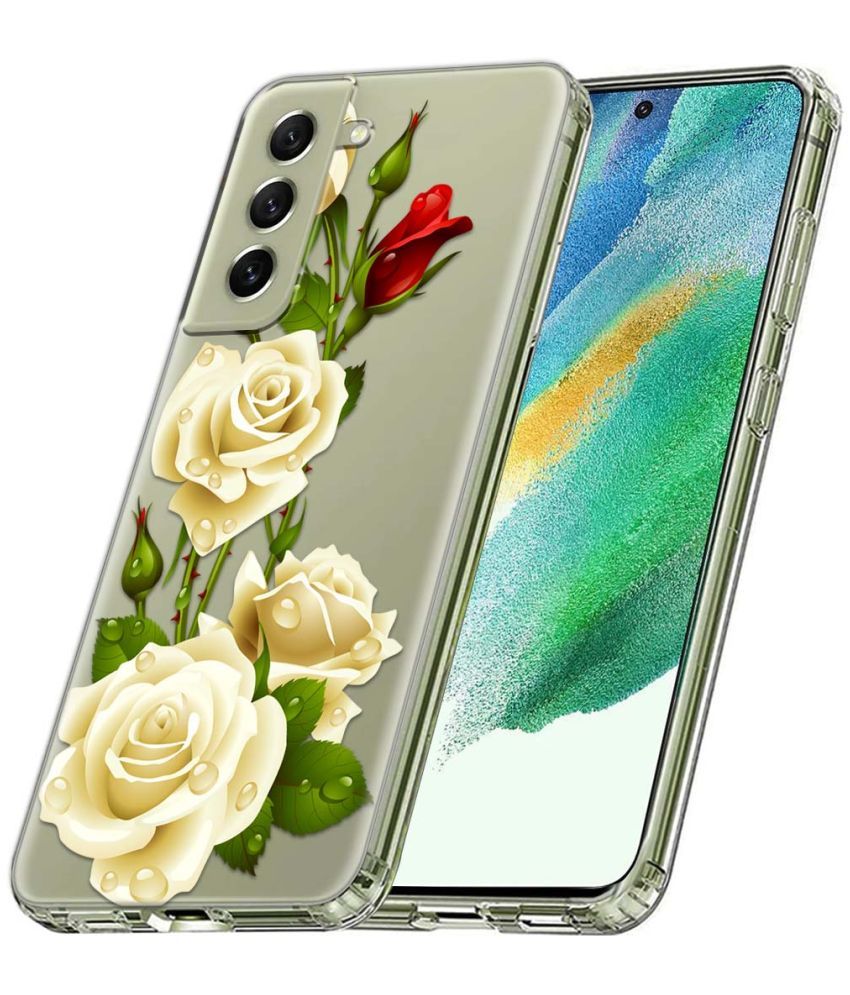     			Fashionury Multicolor Printed Back Cover Silicon Compatible For Samsung Galaxy S21 FE ( Pack of 1 )