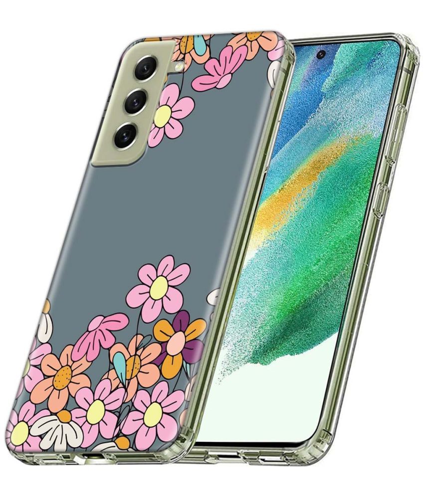     			Fashionury Multicolor Printed Back Cover Silicon Compatible For Samsung Galaxy S21 FE ( Pack of 1 )