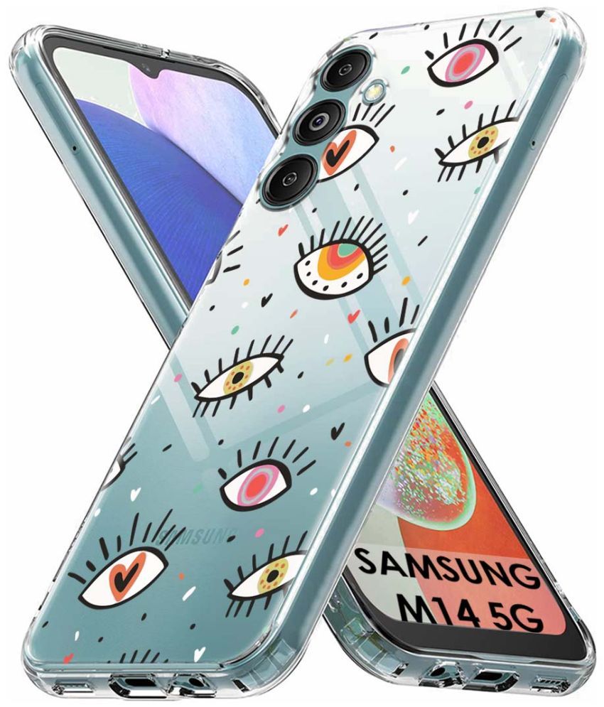     			Fashionury Multicolor Printed Back Cover Silicon Compatible For Samsung Galaxy M14 5G ( Pack of 1 )