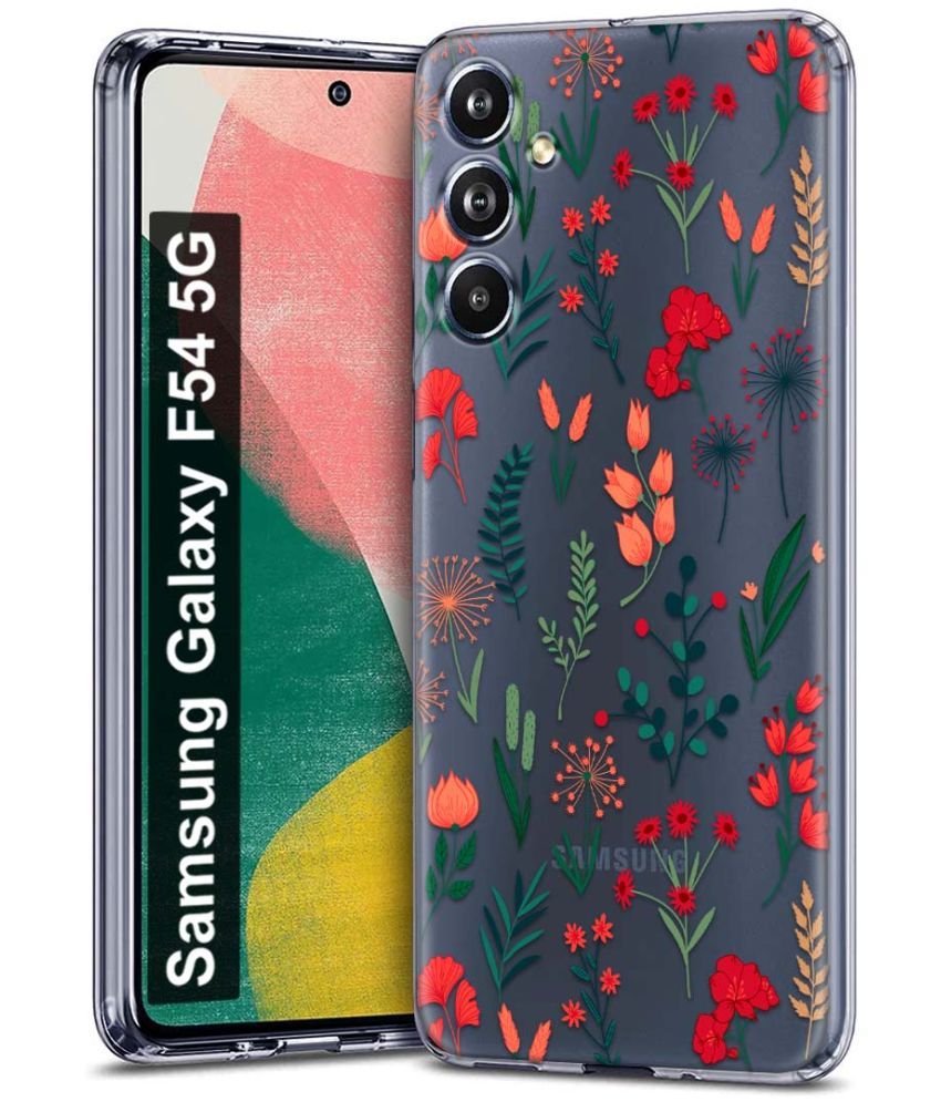     			Fashionury Multicolor Printed Back Cover Silicon Compatible For Samsung Galaxy F54 5G ( Pack of 1 )