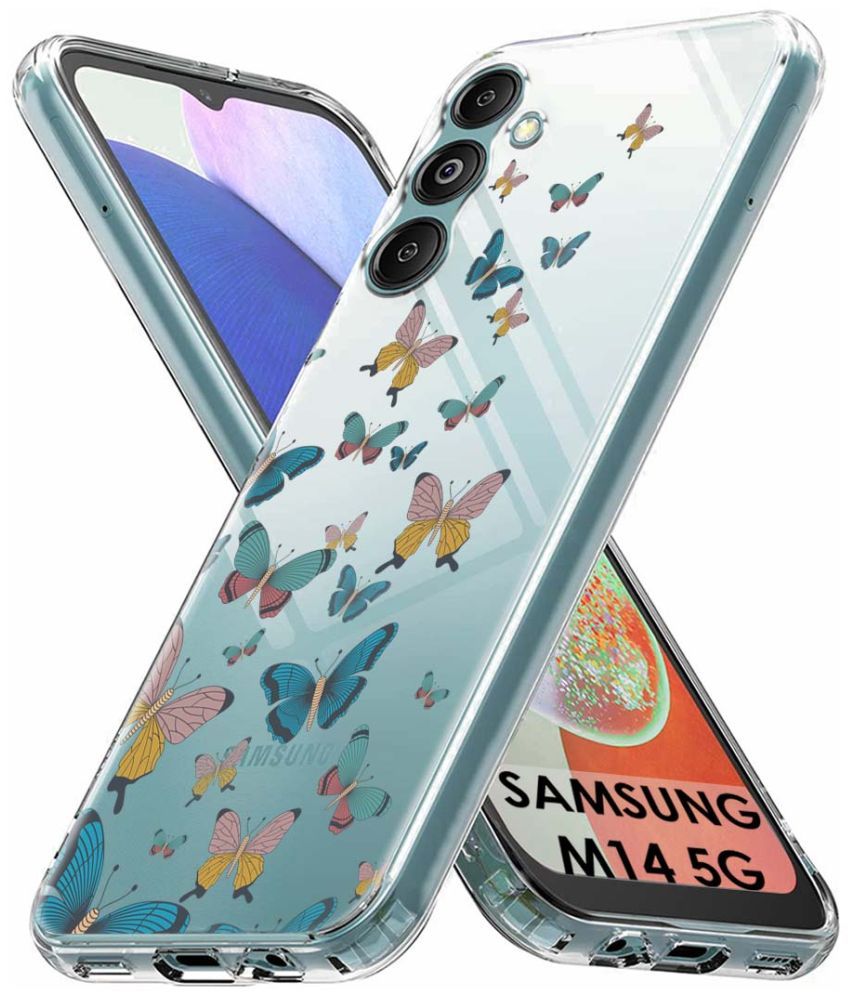     			Fashionury Multicolor Printed Back Cover Silicon Compatible For Samsung Galaxy M14 5G ( Pack of 1 )