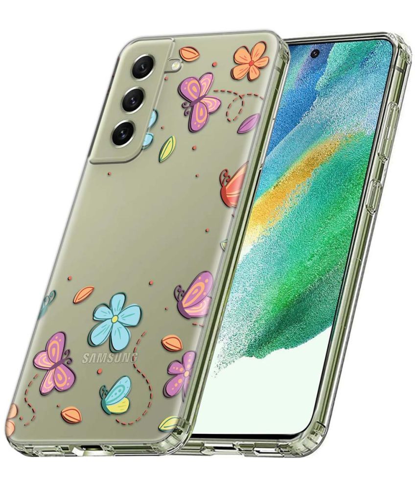     			Fashionury Multicolor Printed Back Cover Silicon Compatible For Samsung Galaxy S21 FE ( Pack of 1 )