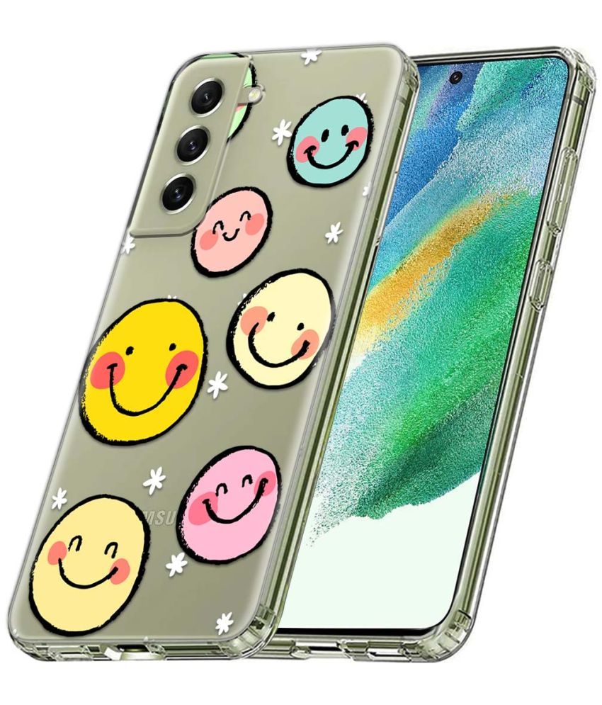     			Fashionury Multicolor Printed Back Cover Silicon Compatible For Samsung Galaxy S21 FE ( Pack of 1 )