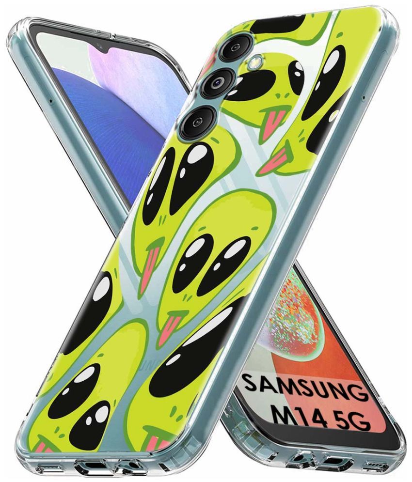     			Fashionury Multicolor Printed Back Cover Silicon Compatible For Samsung Galaxy M14 5G ( Pack of 1 )