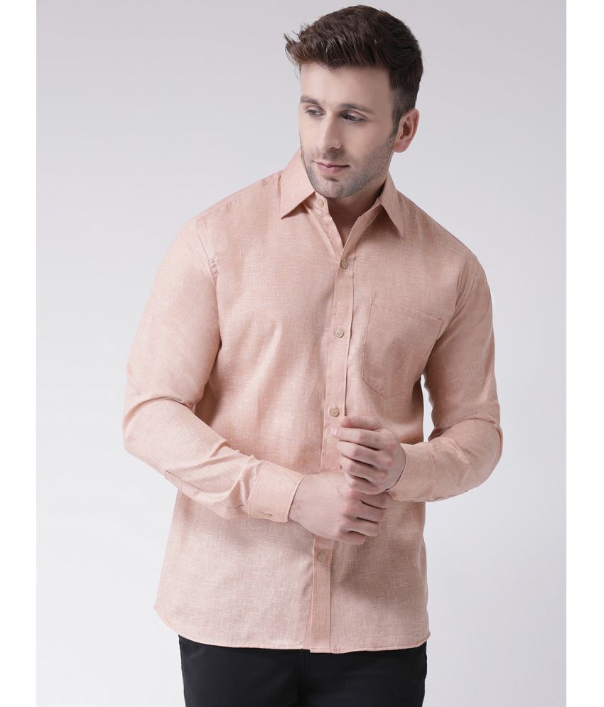     			RIAG 100% Cotton Regular Fit Solids Full Sleeves Men's Casual Shirt - Beige ( Pack of 1 )