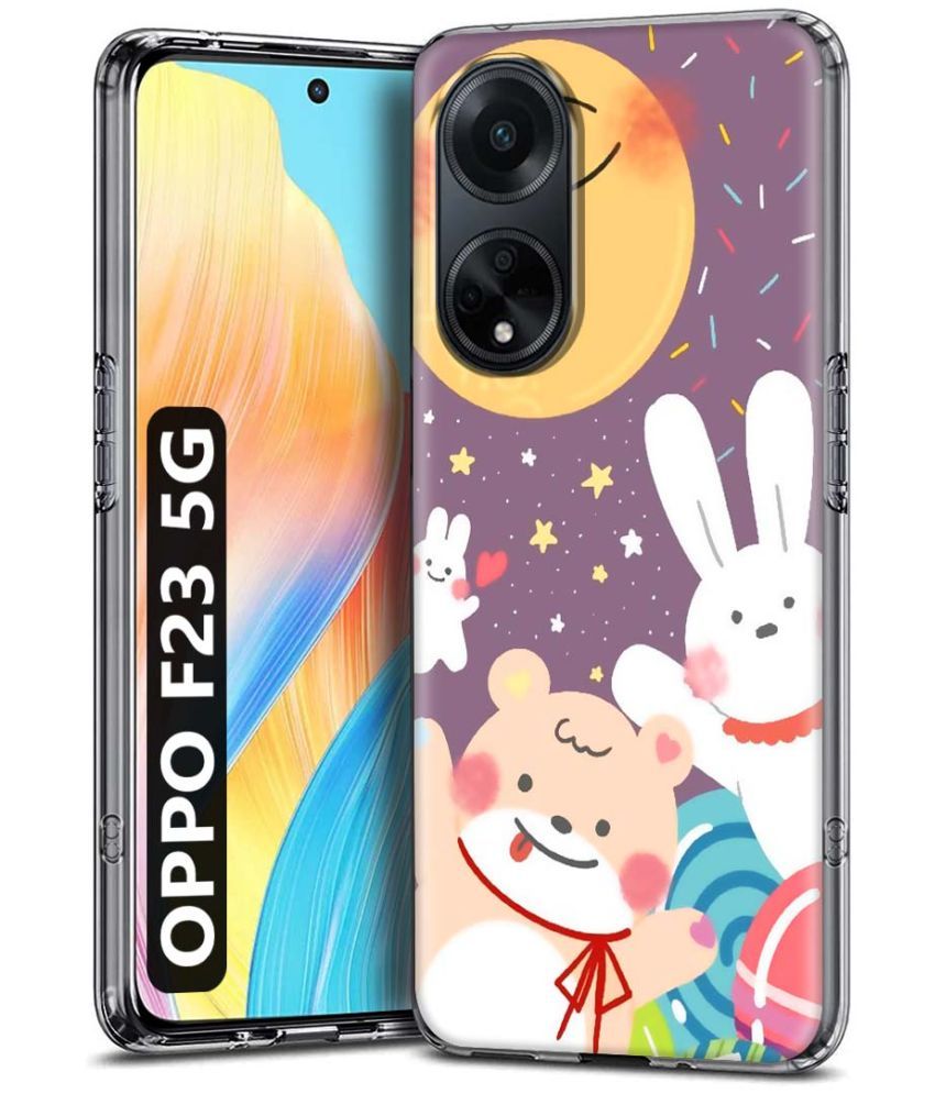     			Fashionury Multicolor Printed Back Cover Silicon Compatible For Oppo F23 5G ( Pack of 1 )