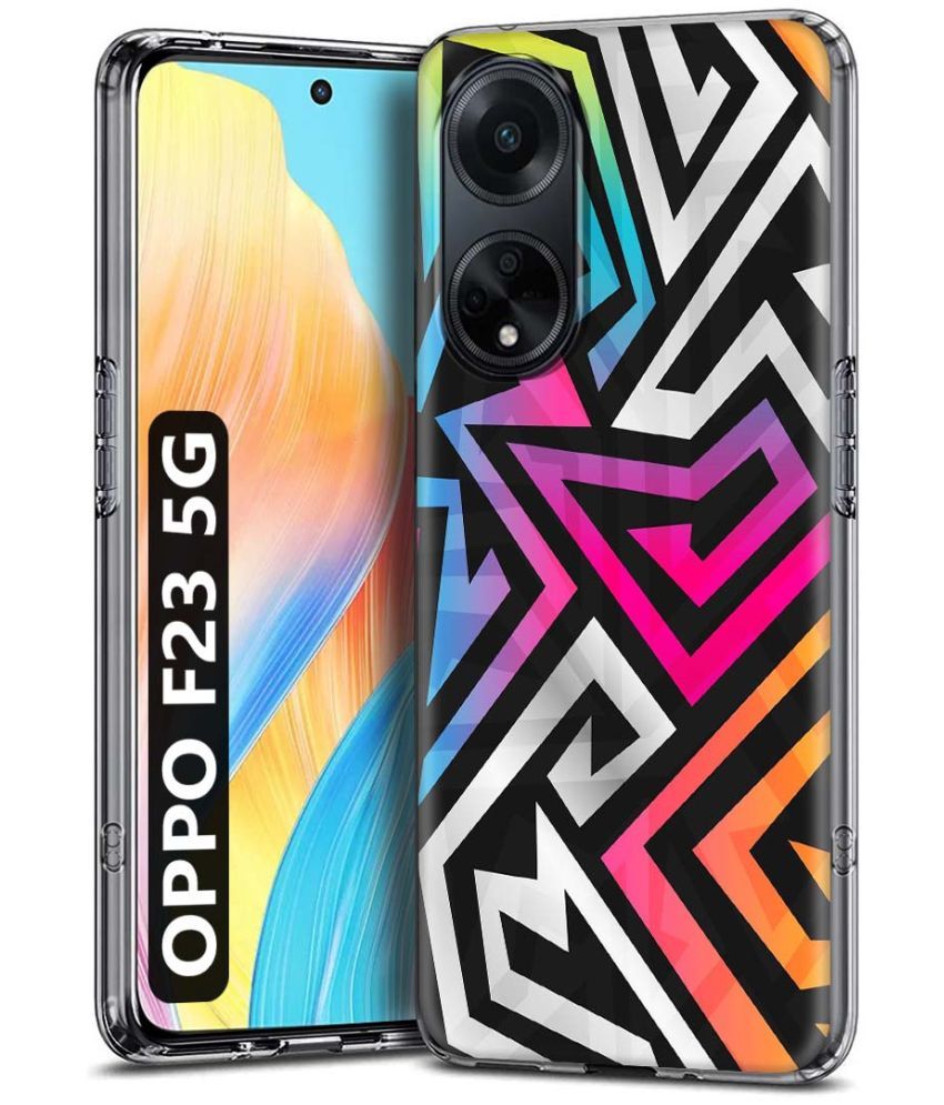     			Fashionury Multicolor Printed Back Cover Silicon Compatible For Oppo F23 5G ( Pack of 1 )