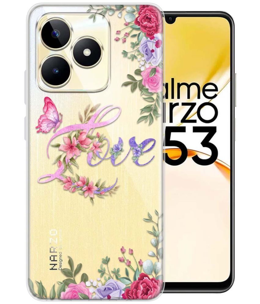     			Fashionury Multicolor Printed Back Cover Silicon Compatible For Realme Narzo N53 ( Pack of 1 )