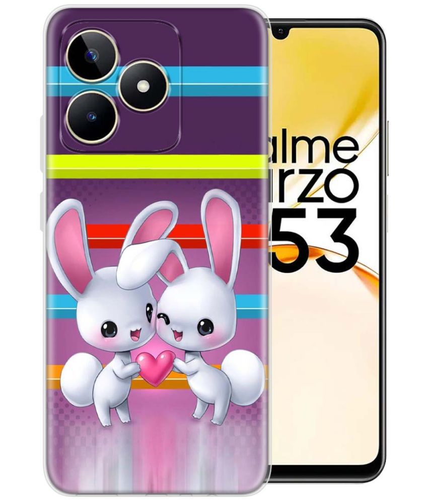     			Fashionury Multicolor Printed Back Cover Silicon Compatible For Realme Narzo N53 ( Pack of 1 )