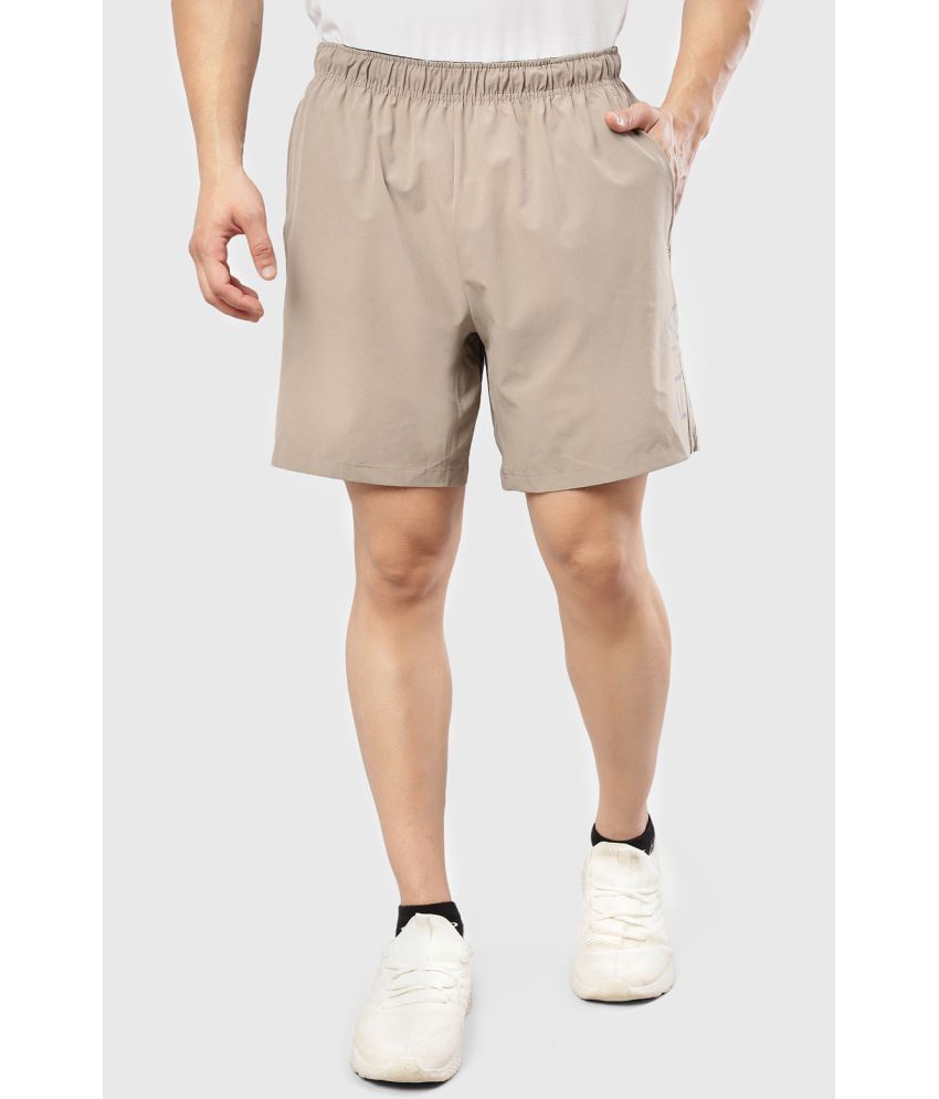     			Fuaark Beige Polyester Lycra Men's Gym Shorts ( Pack of 1 )