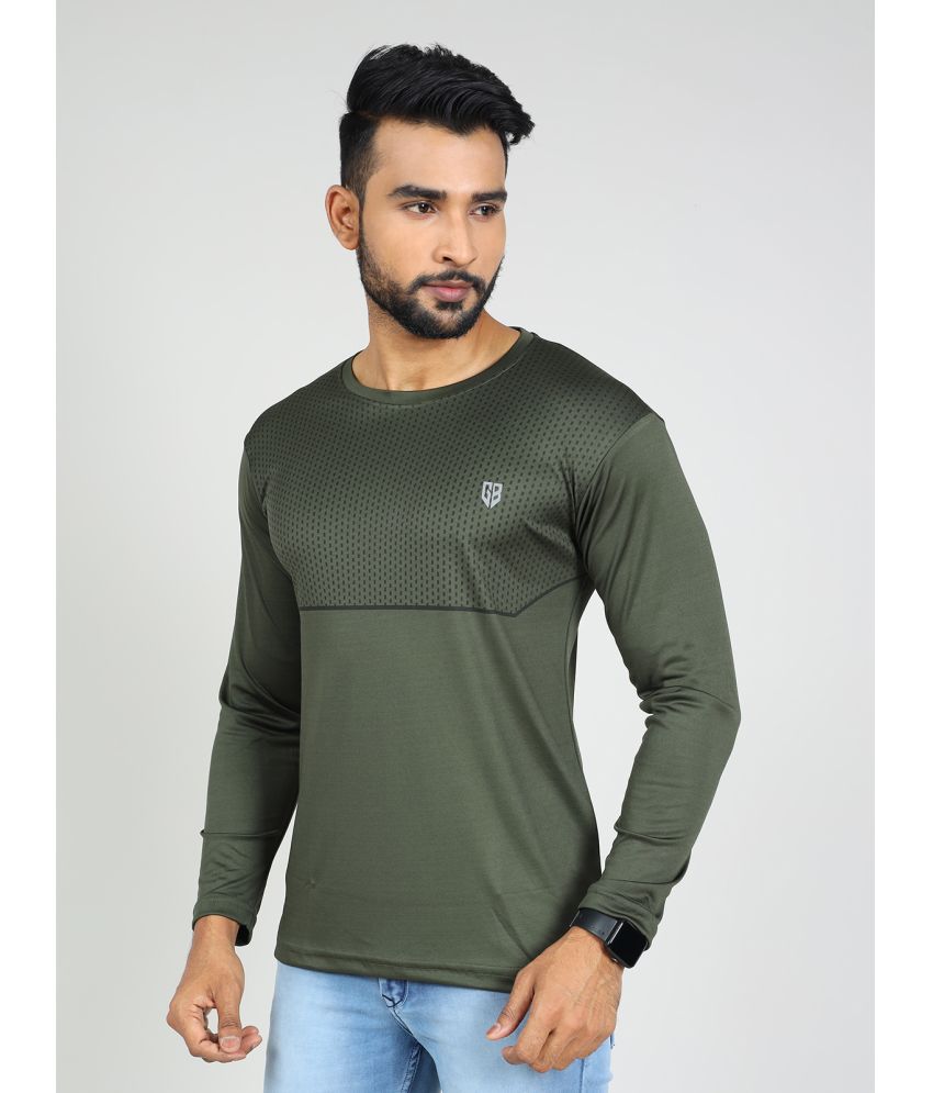     			GAME BEGINS Polyester Regular Fit Printed Full Sleeves Men's T-Shirt - Green ( Pack of 1 )