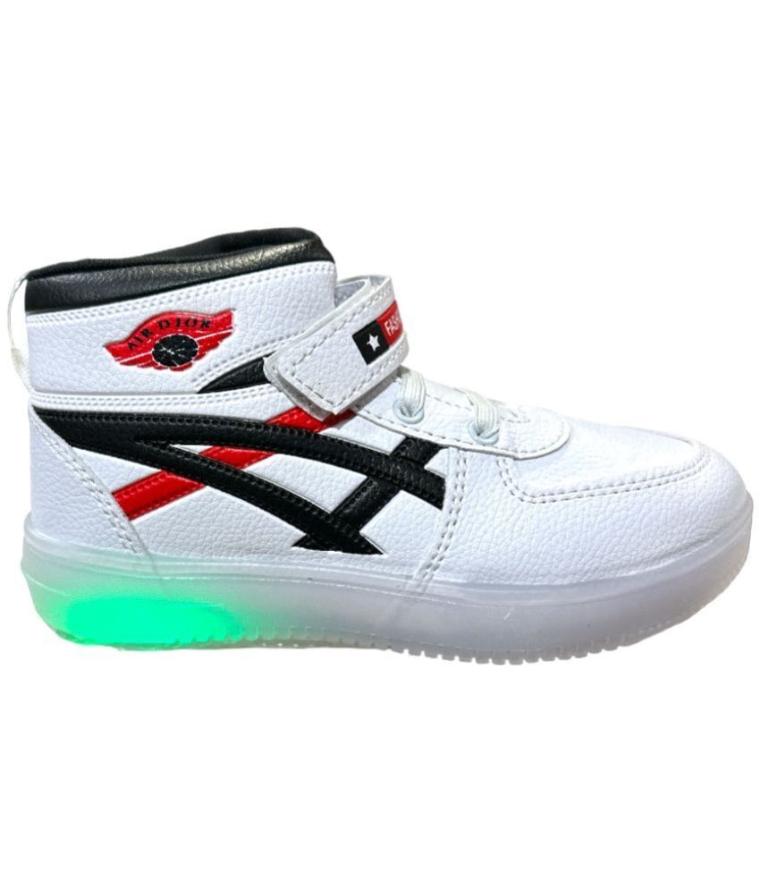     			GLOBIN - White Boy's LED Shoes ( 1 Pair )