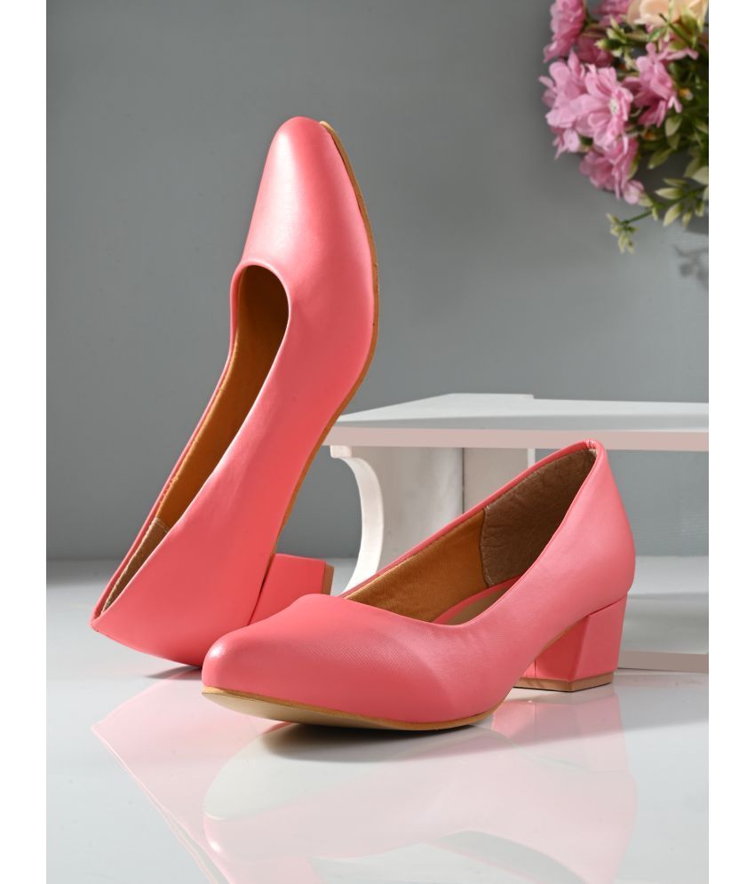     			KARADDI Pink Women's Pumps Heels