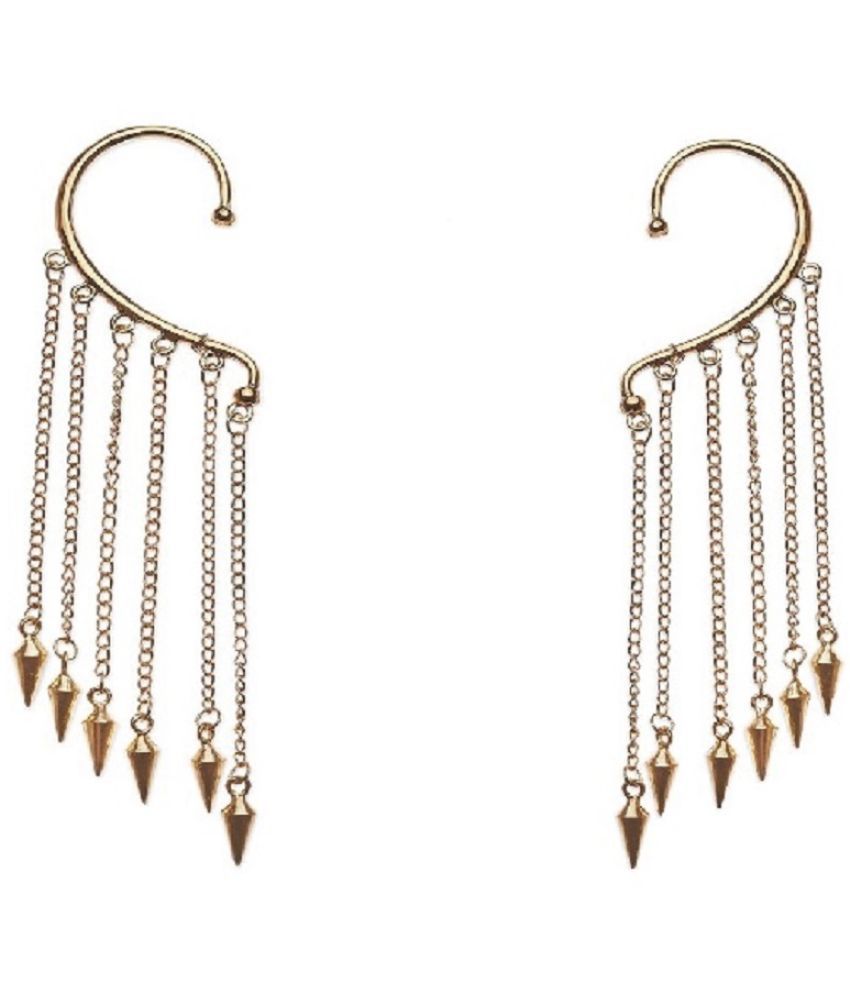     			Renaissance Traders Gold EarCuff Earrings ( Pack of 1 )