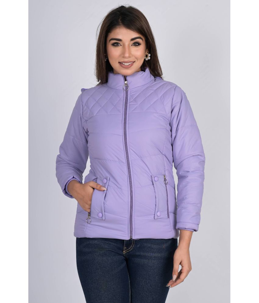     			STREETVIBES - Nylon Purple Hooded Jackets