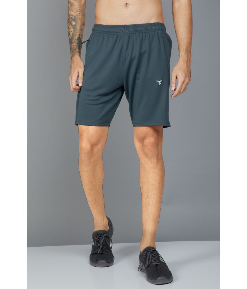     			Technosport Dark Grey Polyester Men's Gym Shorts ( Pack of 1 )