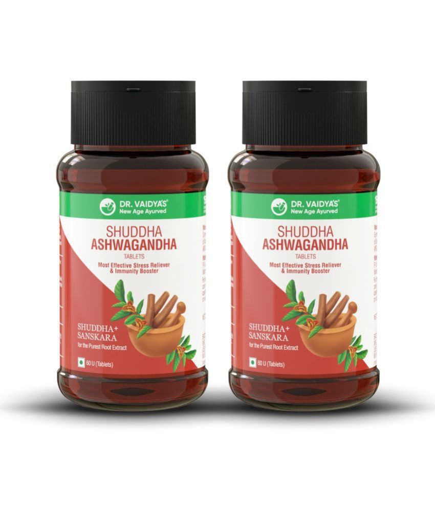     			Dr. Vaidya's Shuddha Ashwagandha Tablets Strength & Energy Immunity Booster Improve Sleep Pack of 2