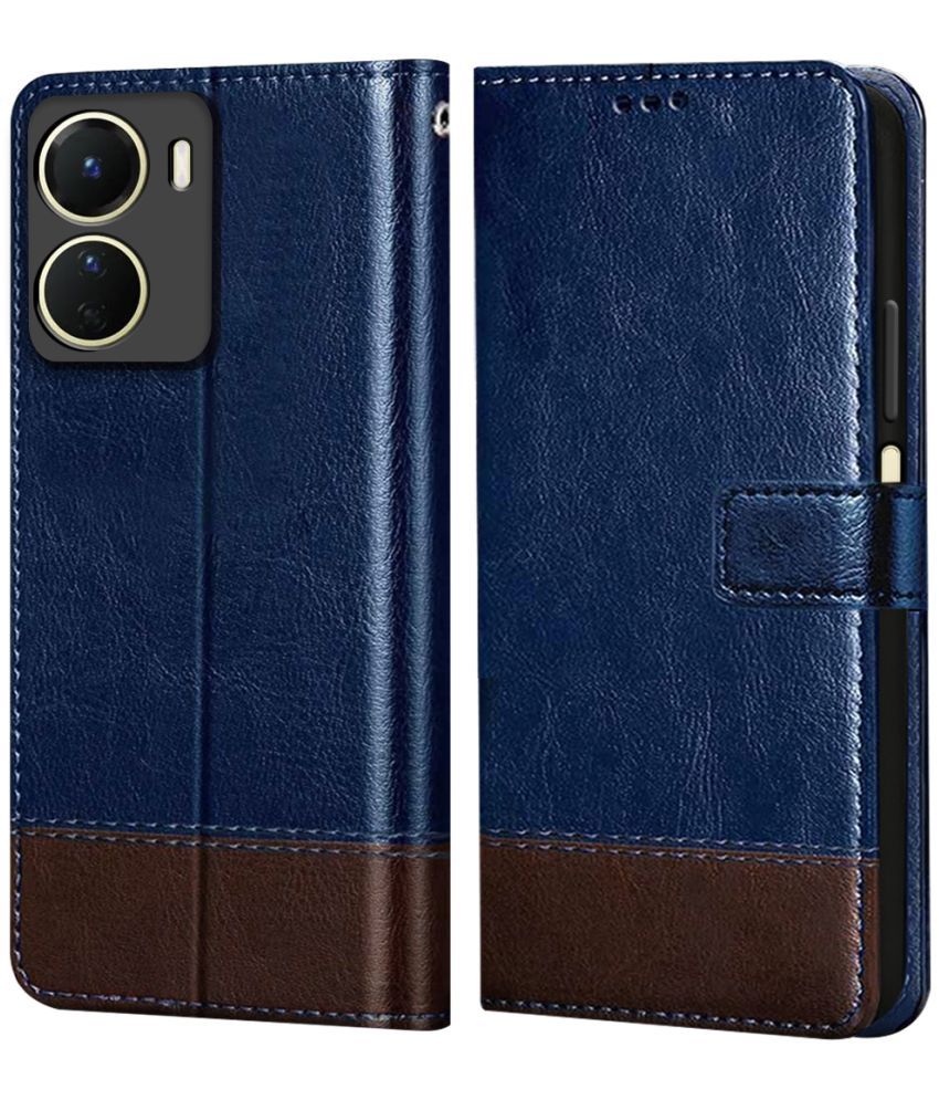     			Fashionury Blue Flip Cover Leather Compatible For Vivo T2x 5G ( Pack of 1 )