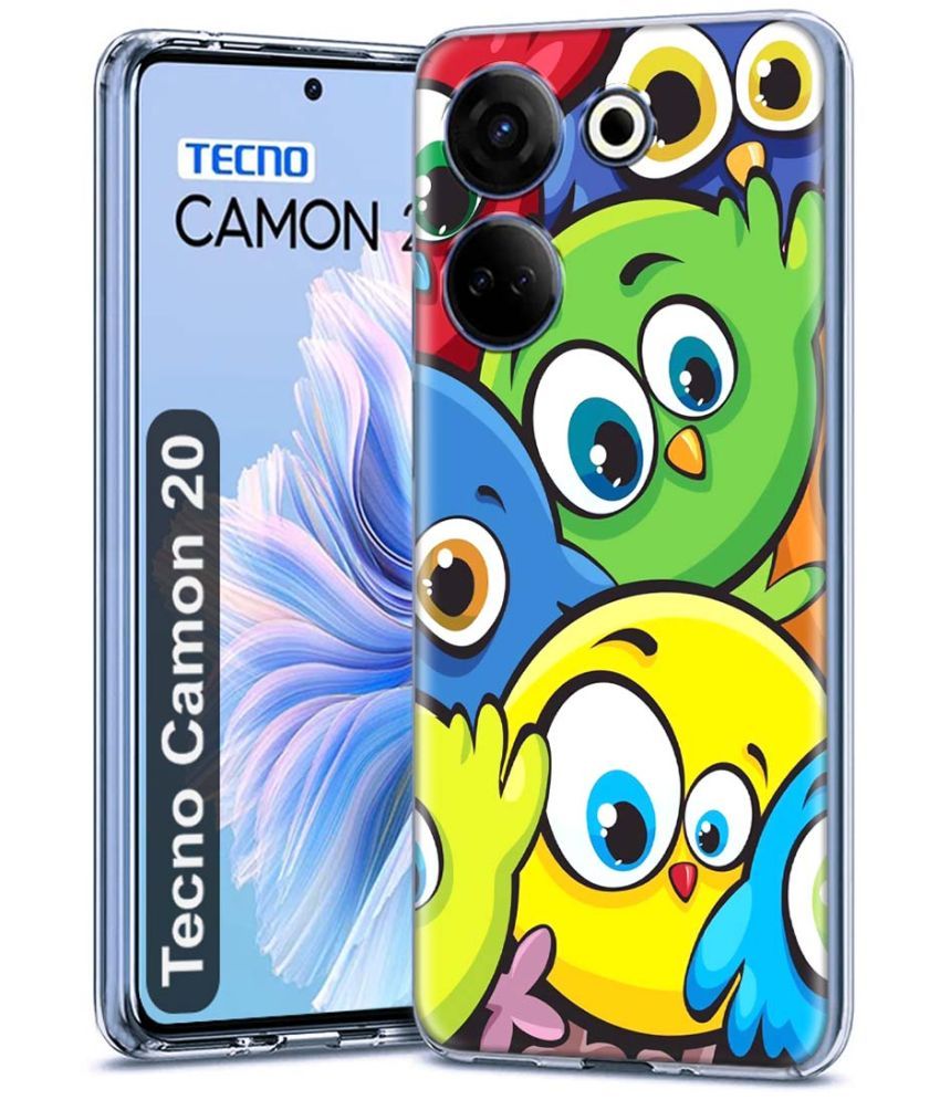     			Fashionury Multicolor Printed Back Cover Silicon Compatible For Tecno Camon 20 ( Pack of 1 )