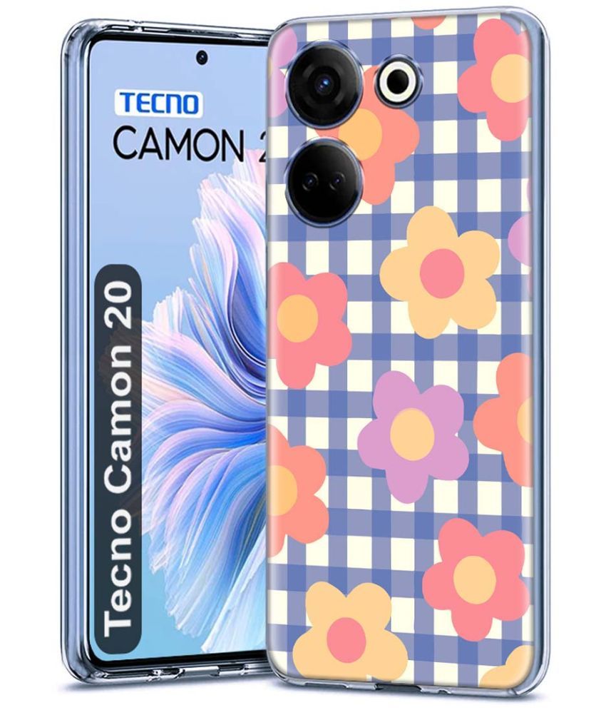     			Fashionury Multicolor Printed Back Cover Silicon Compatible For Tecno Camon 20 ( Pack of 1 )