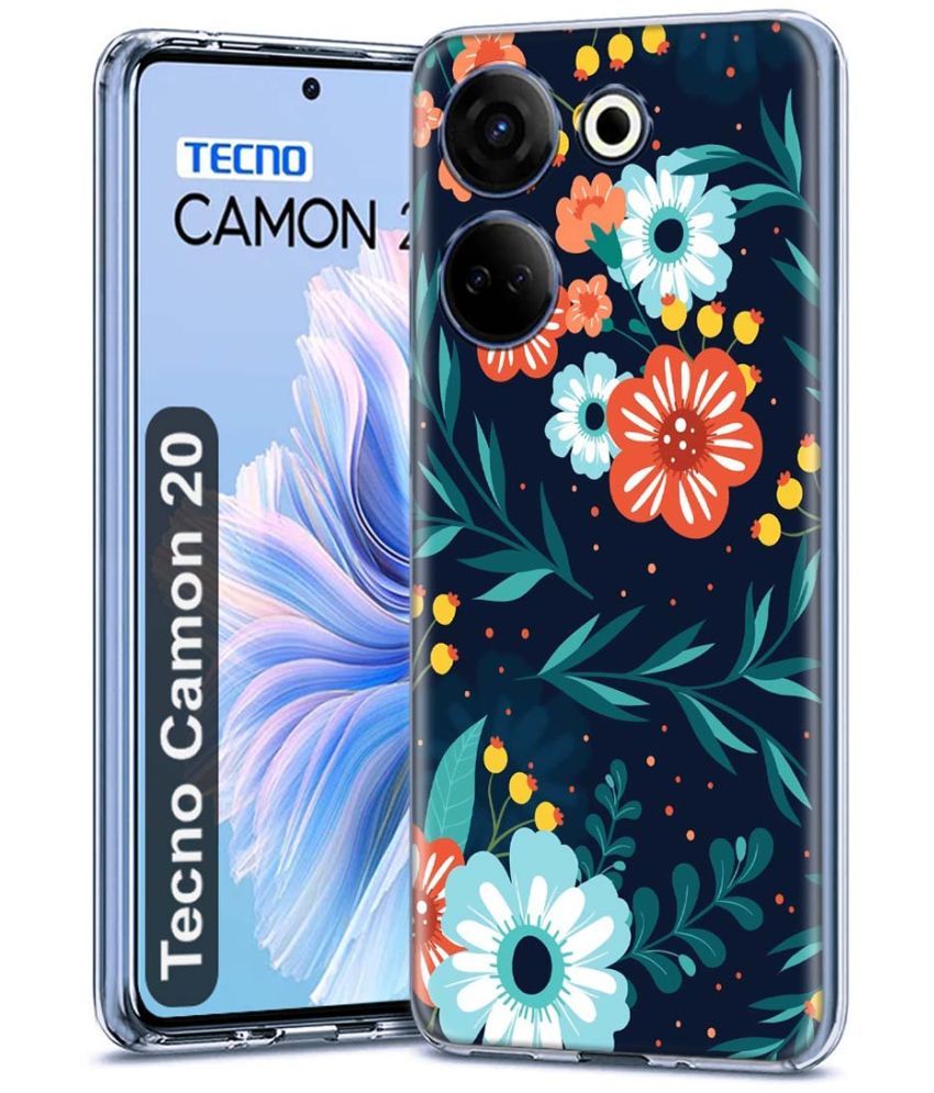     			Fashionury Multicolor Printed Back Cover Silicon Compatible For Tecno Camon 20 ( Pack of 1 )