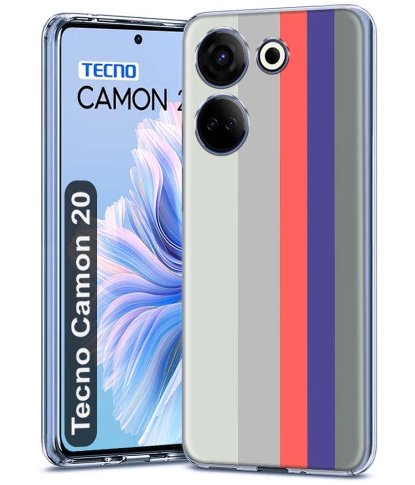     			Fashionury Multicolor Printed Back Cover Silicon Compatible For Tecno Camon 20 ( Pack of 1 )