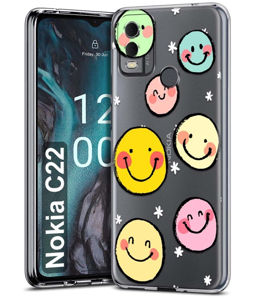     			Fashionury Multicolor Printed Back Cover Silicon Compatible For Nokia C22 ( Pack of 1 )