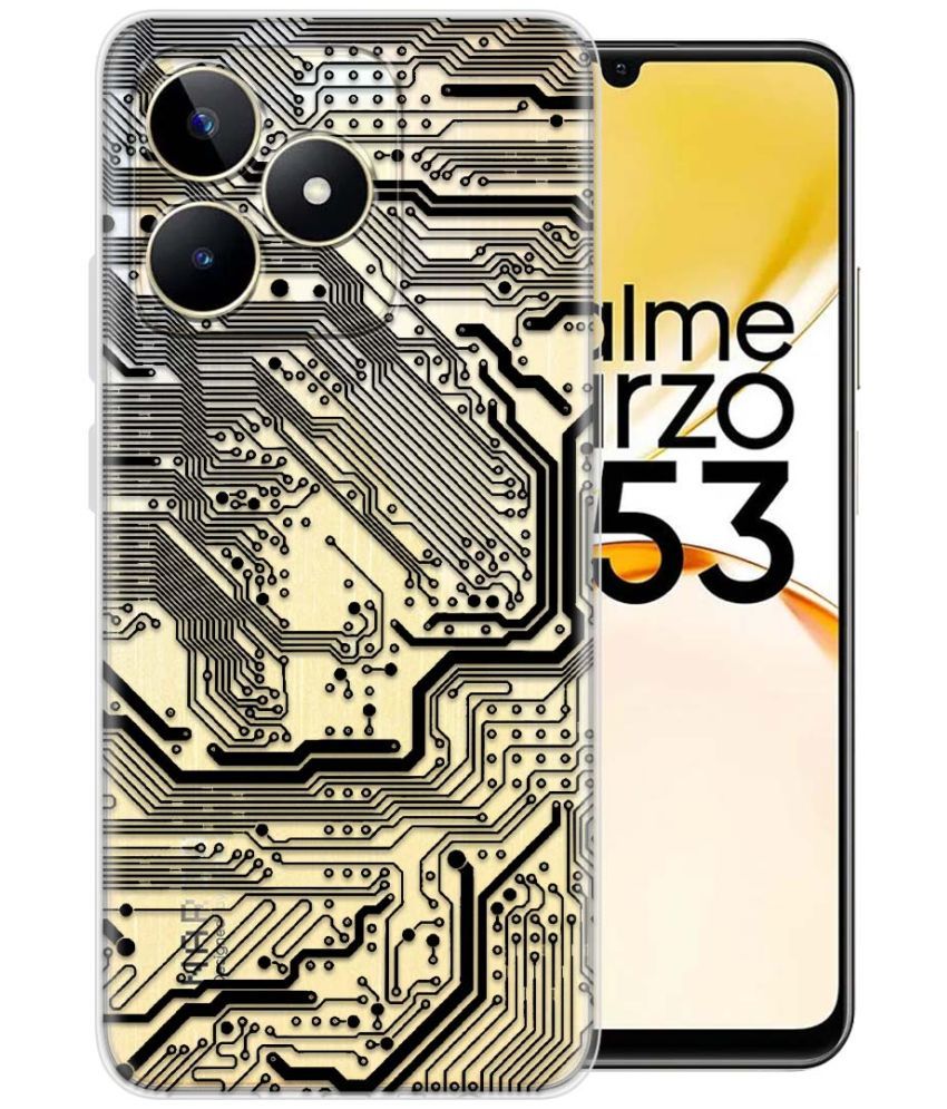     			Fashionury Multicolor Printed Back Cover Silicon Compatible For Realme Narzo N53 ( Pack of 1 )