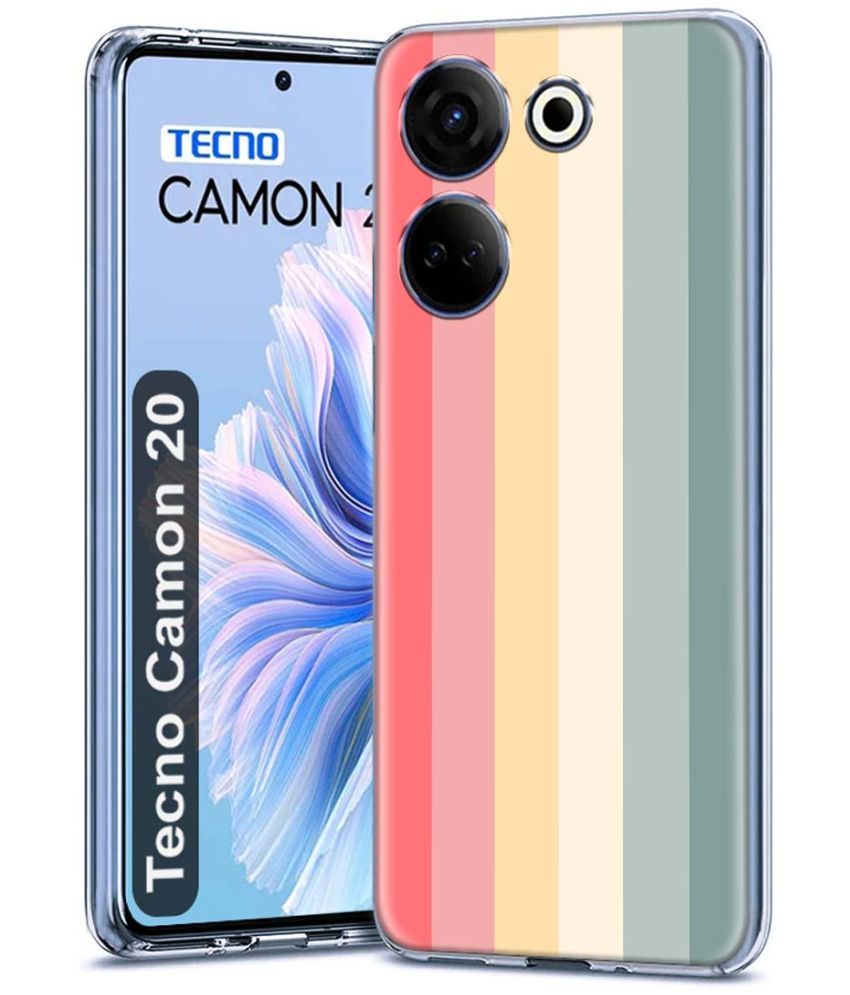     			Fashionury Multicolor Printed Back Cover Silicon Compatible For Tecno Camon 20 ( Pack of 1 )