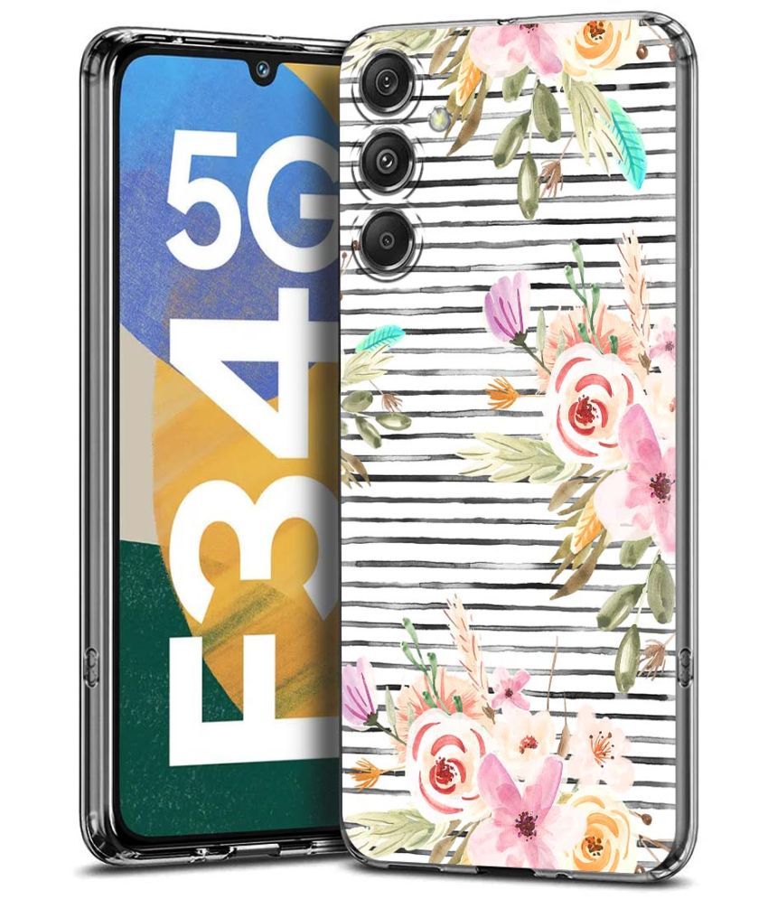     			Fashionury Multicolor Printed Back Cover Silicon Compatible For Samsung Galaxy F34 5G ( Pack of 1 )