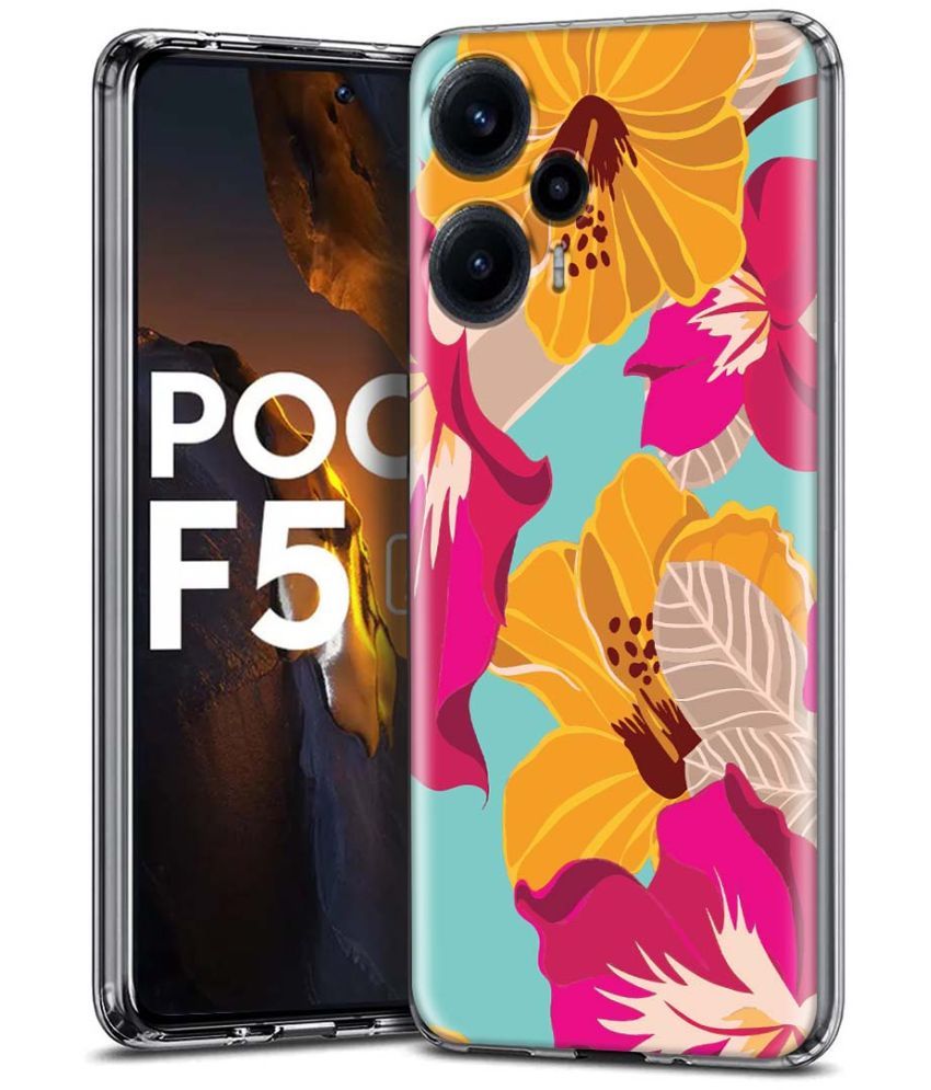     			Fashionury Multicolor Printed Back Cover Silicon Compatible For Poco F5 5G ( Pack of 1 )