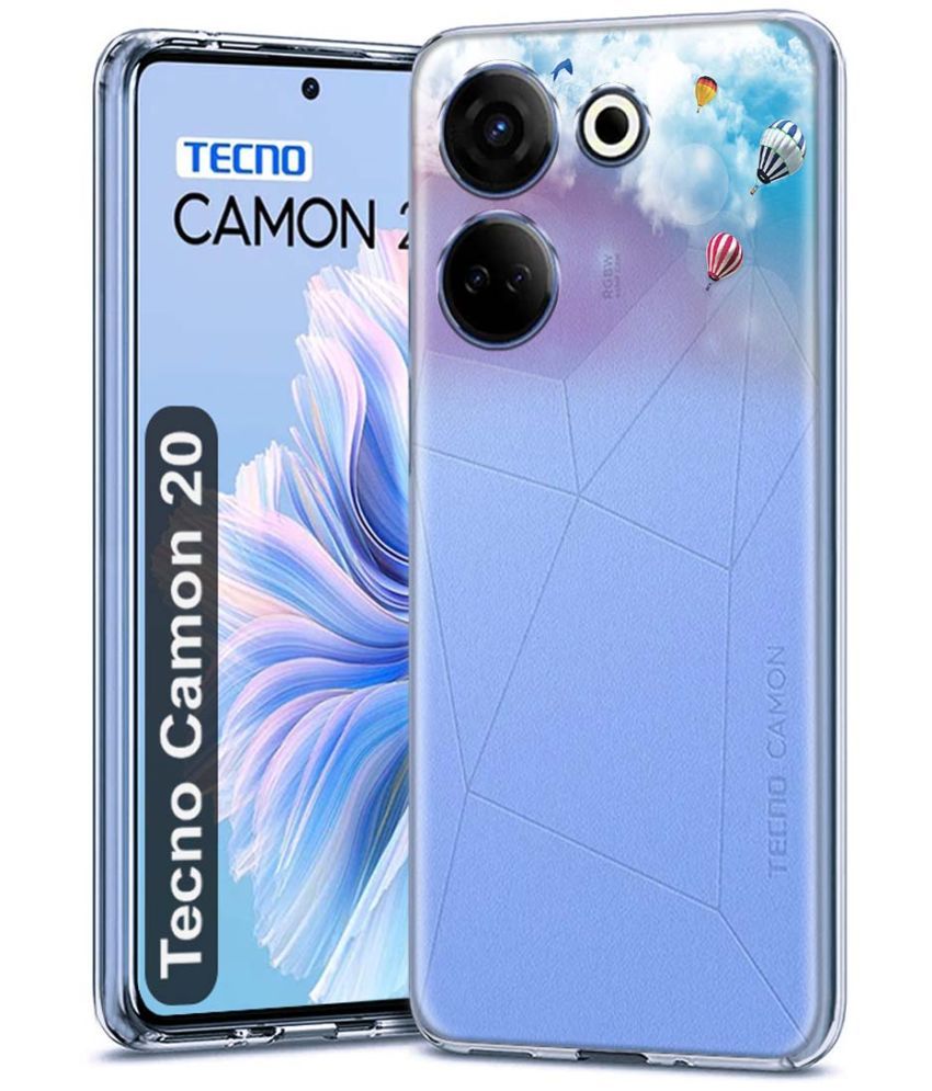     			Fashionury Multicolor Printed Back Cover Silicon Compatible For Tecno Camon 20 ( Pack of 1 )