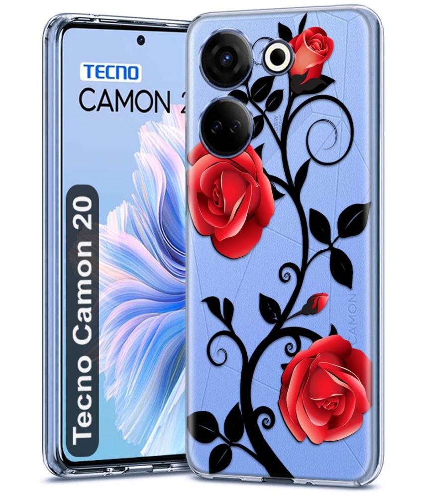     			Fashionury Multicolor Printed Back Cover Silicon Compatible For Tecno Camon 20 ( Pack of 1 )