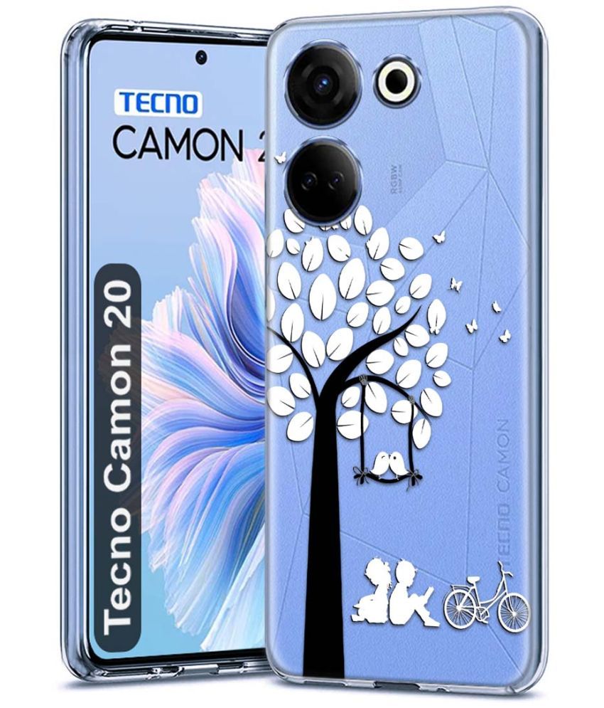     			Fashionury Multicolor Printed Back Cover Silicon Compatible For Tecno Camon 20 ( Pack of 1 )