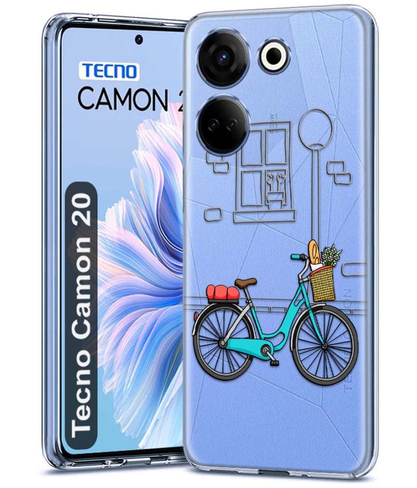     			Fashionury Multicolor Printed Back Cover Silicon Compatible For Tecno Camon 20 ( Pack of 1 )