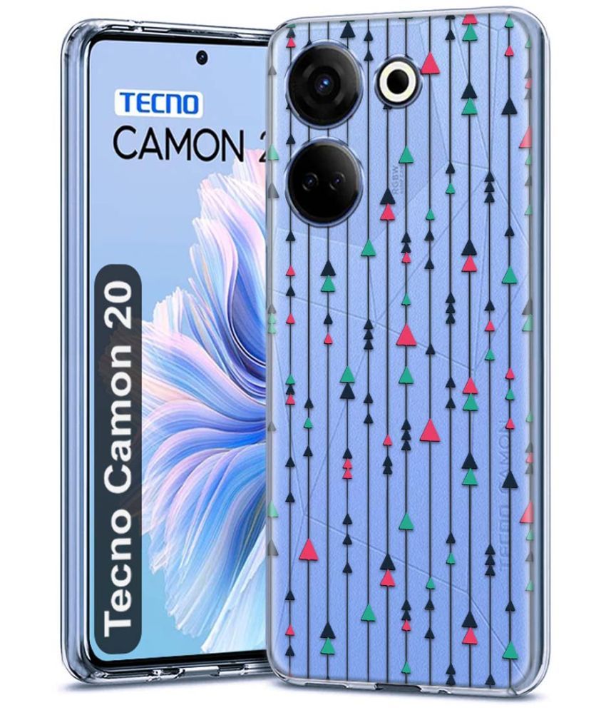     			Fashionury Multicolor Printed Back Cover Silicon Compatible For Tecno Camon 20 ( Pack of 1 )