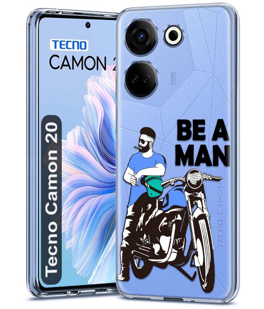     			Fashionury Multicolor Printed Back Cover Silicon Compatible For Tecno Camon 20 ( Pack of 1 )