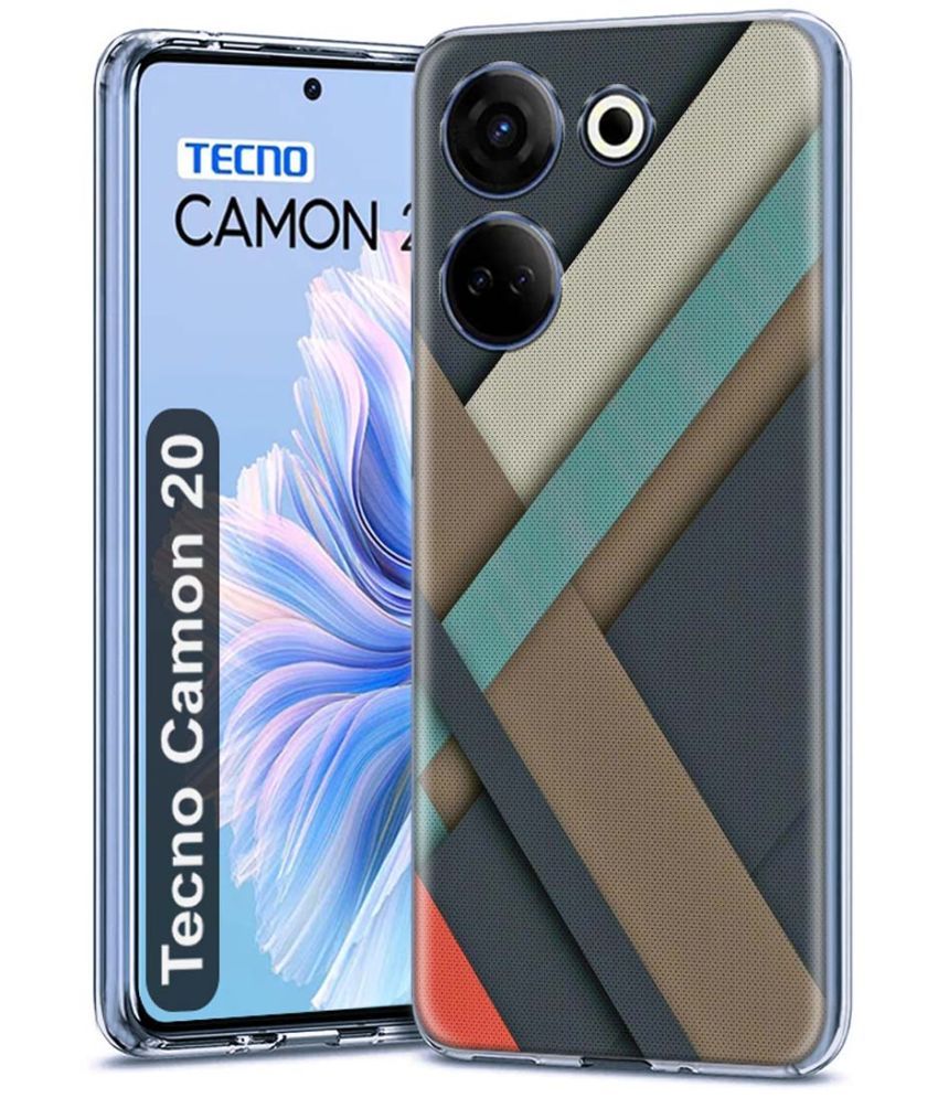     			Fashionury Multicolor Printed Back Cover Silicon Compatible For Tecno Camon 20 ( Pack of 1 )