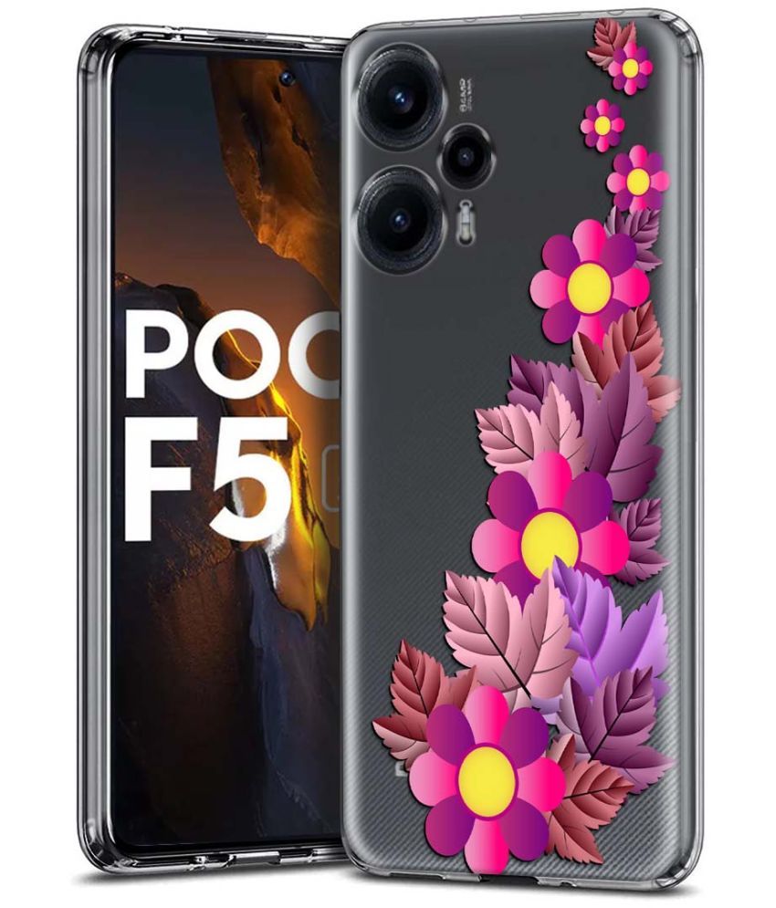     			Fashionury Multicolor Printed Back Cover Silicon Compatible For Poco F5 5G ( Pack of 1 )