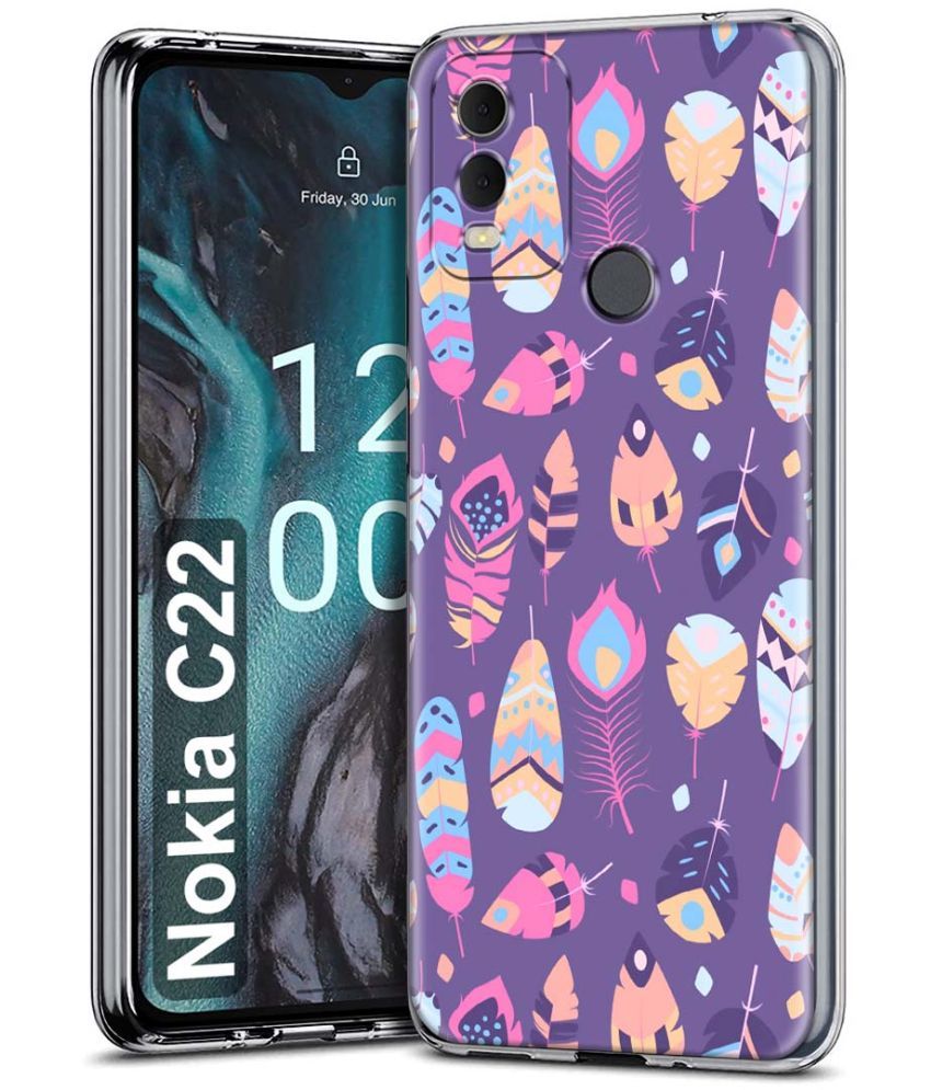     			Fashionury Multicolor Printed Back Cover Silicon Compatible For Nokia C22 ( Pack of 1 )