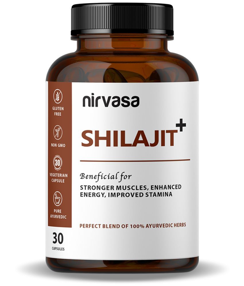     			Nirvasa Shilajit Capsules with Safed Musli, Ashwagandha & Kaunch Beej, 30 Capsules 800 mg