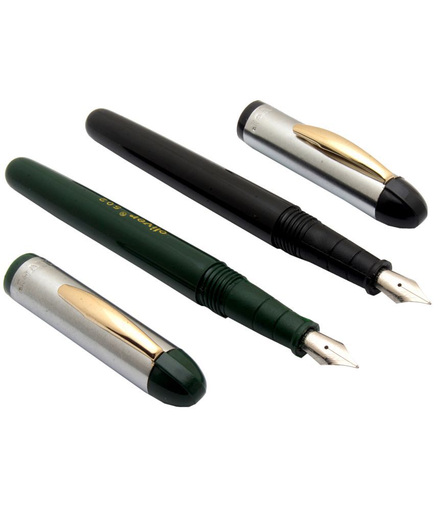     			Set Of 2 Oliver 502 Eyedropper Fountain Pen With Gold Metal Clip