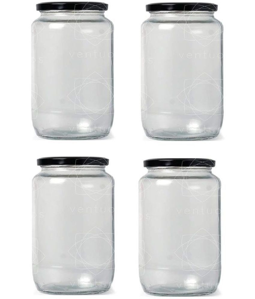     			Somil Glass Container Glass Transparent Utility Container ( Set of 4 )