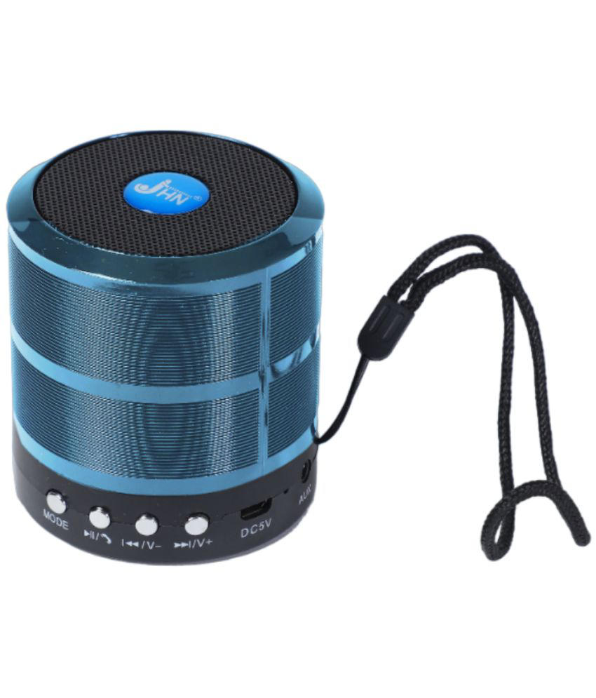     			jhn JHN-887 5 W Bluetooth Speaker Bluetooth v5.0 with USB,SD card Slot Playback Time 4 hrs Blue